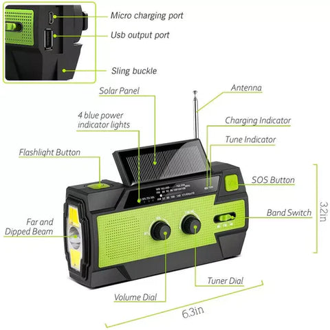 5 in 1 Emergency Solar Radio