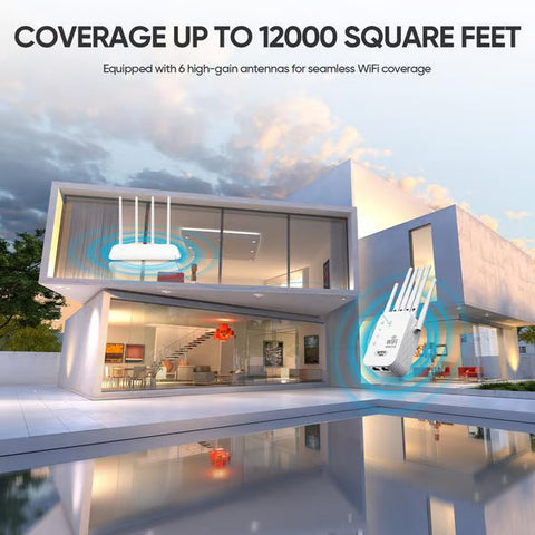 📶WiFi Extender 6-Antenna Strong Signal🚀⚡